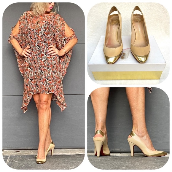 Modern Vintage Shoes - Modern Vintage made in Italy sand bolero zulma heels